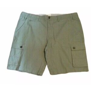 Merona Mens Green Cargo Shorts 100% Cotton Size 42